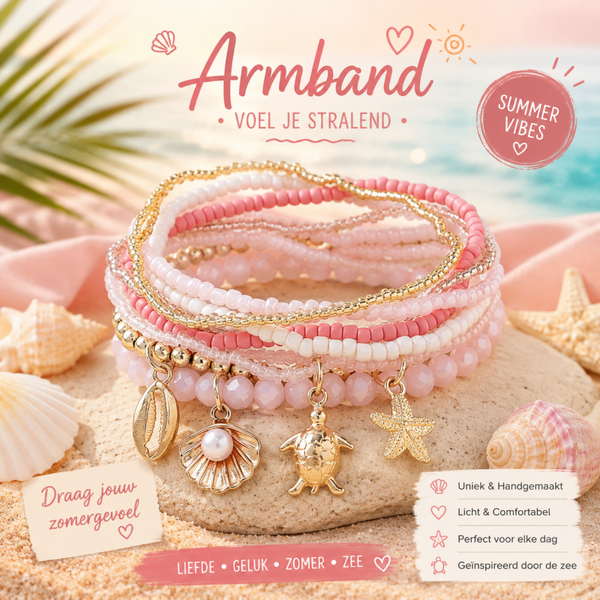Armband lichtroze