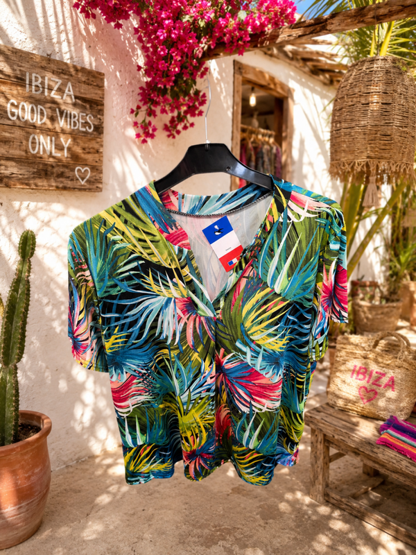 T-Shirt bladeren fleurig