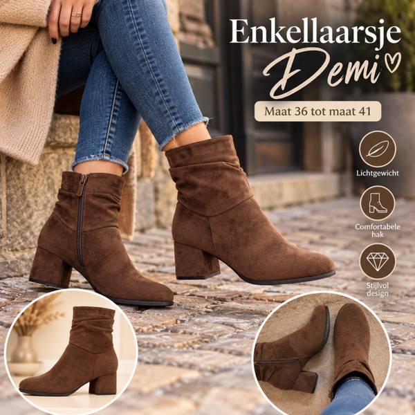 Enkellaars Demi Bruin