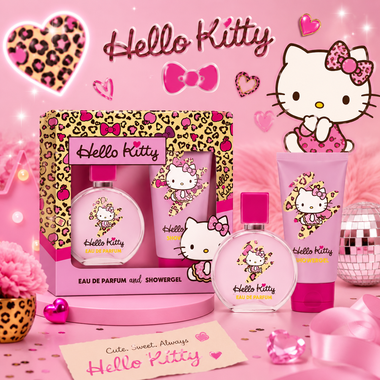 Hello kitty giftset Luipaard