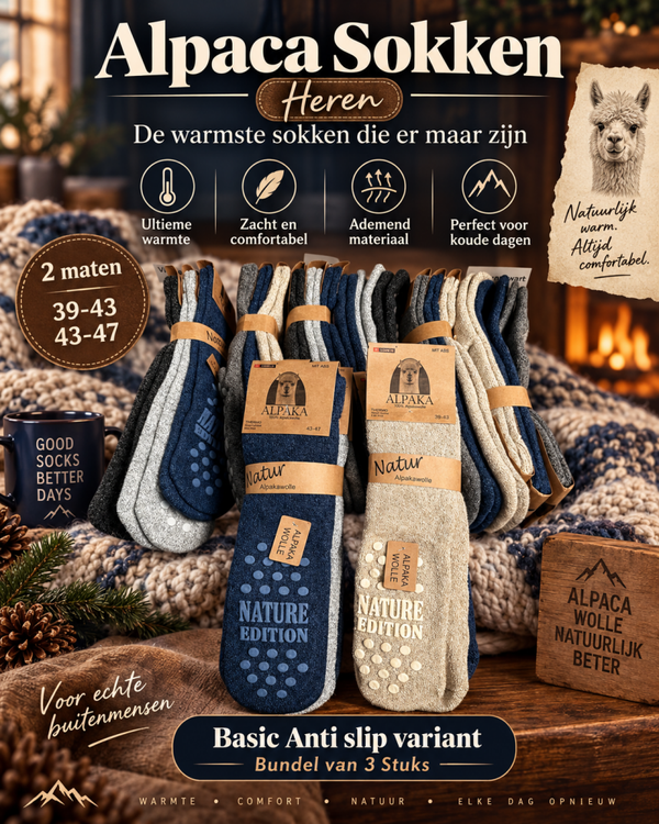 Alpaca Sokken Antislip Heren