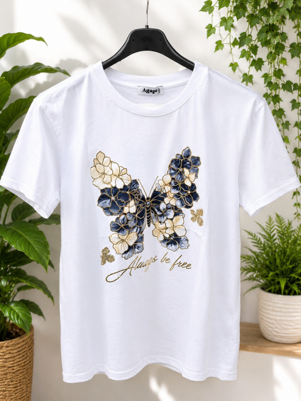 Katoenen T-Shirt klein vlinder