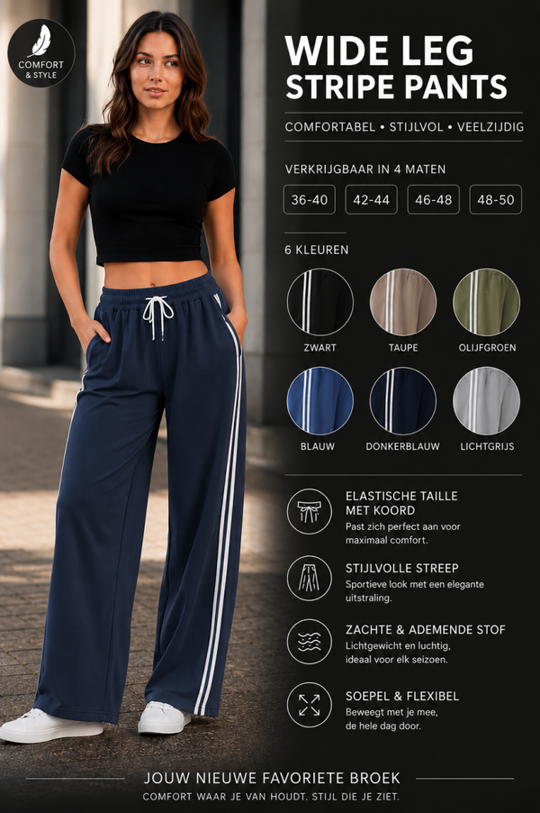 Wide Leg Stripe Pants
