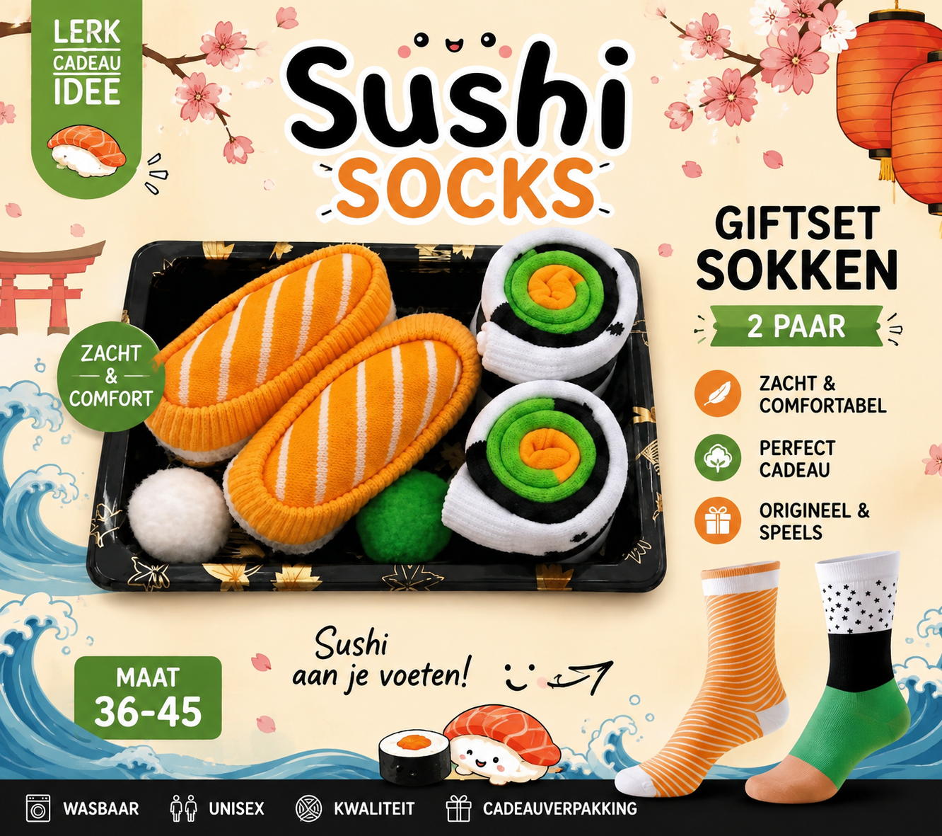 Giftset Sokken sushi