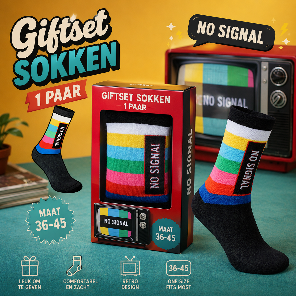 Giftset Sokken Televisie