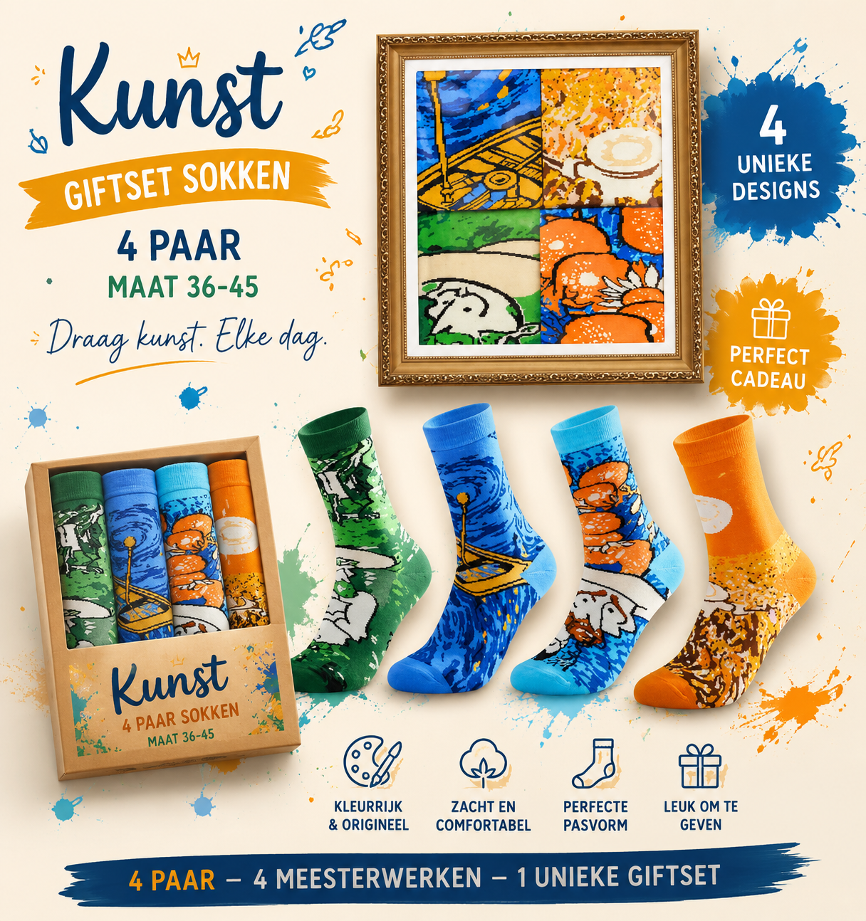 Giftset Sokken Kunst