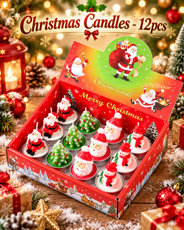 Christmas Candles - 12pcs