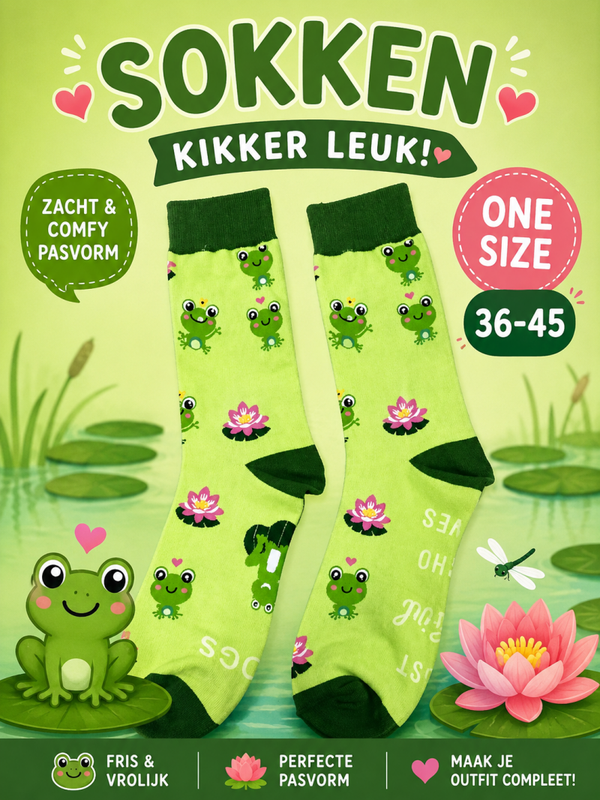 sokken kikker