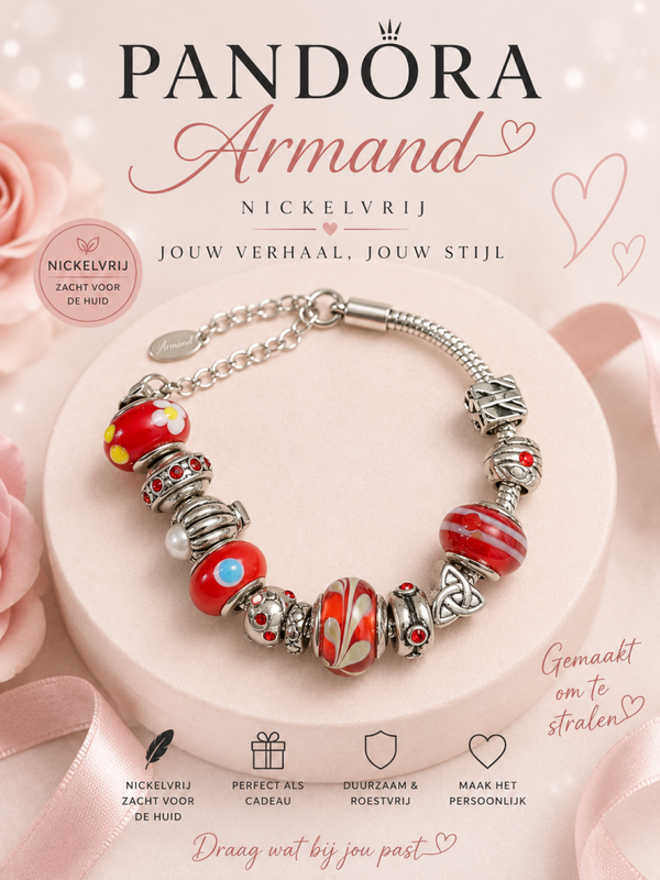 Pandora armband rood
