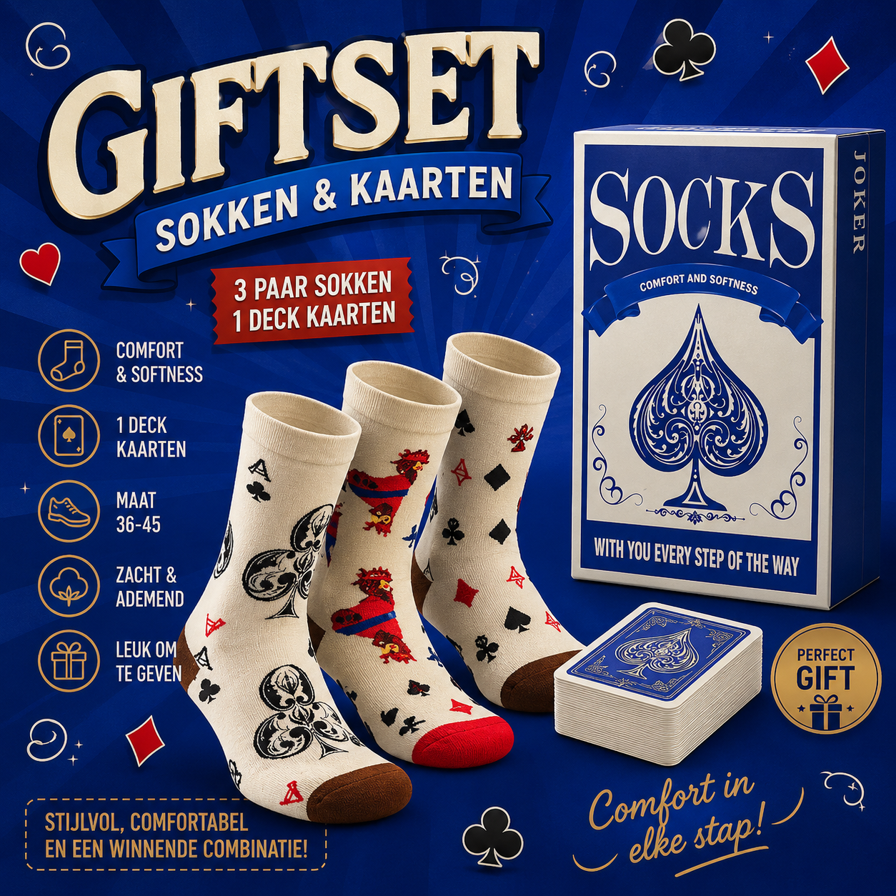 Giftset Sokken kaarten