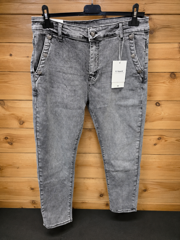 Jeans hart grijs G-Smack