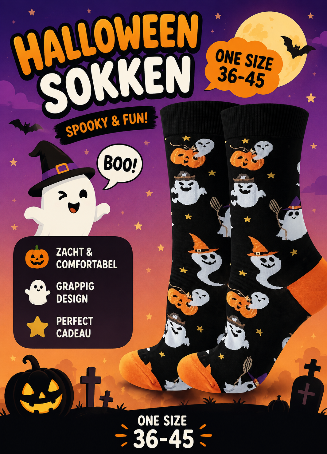 Sokken Halloween Spook
