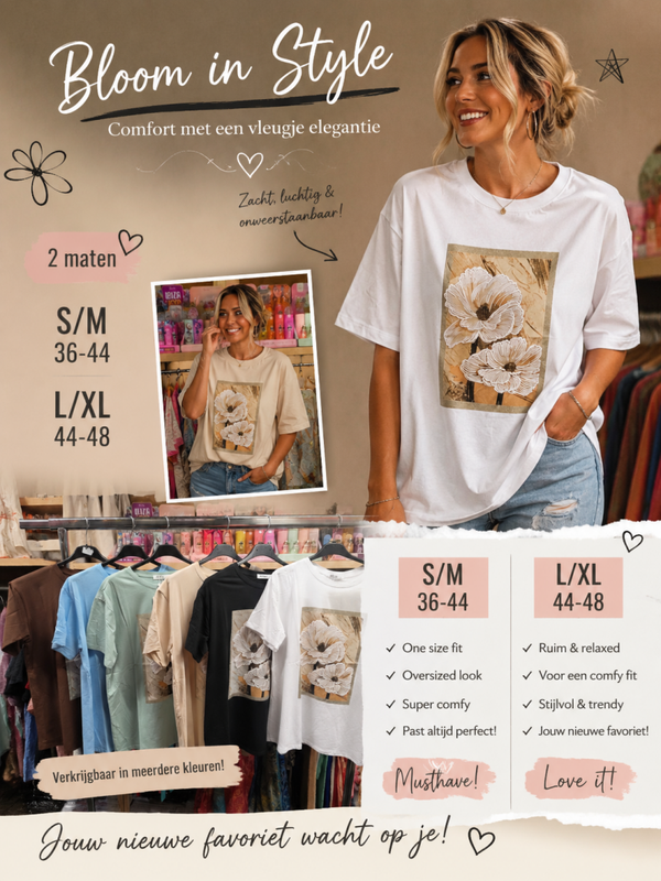 T-shirt Bloem