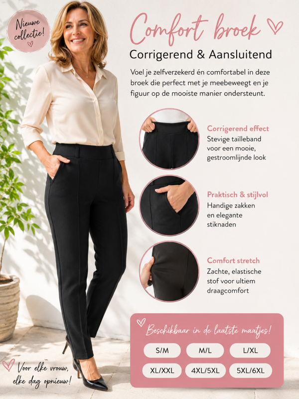 Comfort broek zwart R267