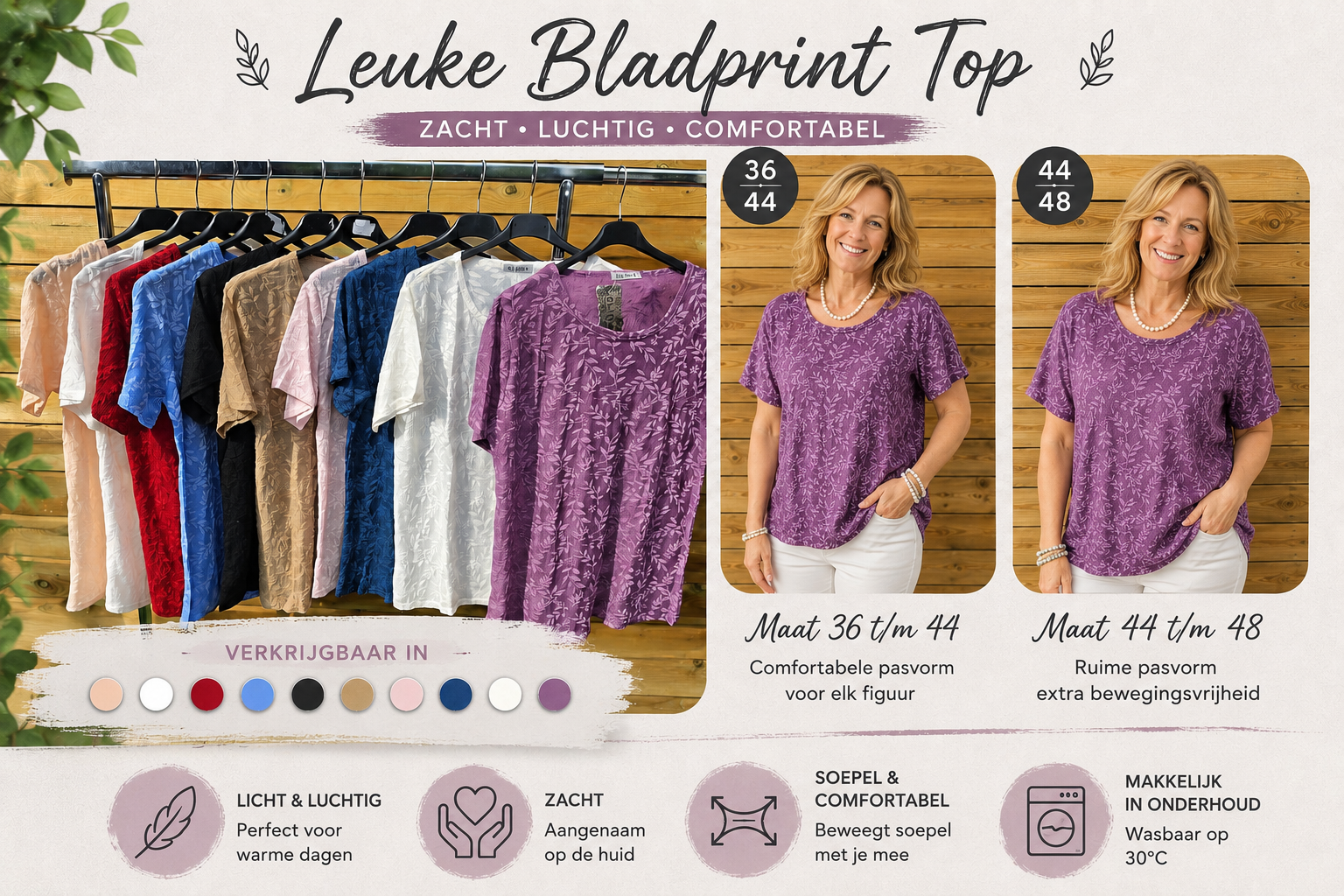 Basic shirt broderie bloemen