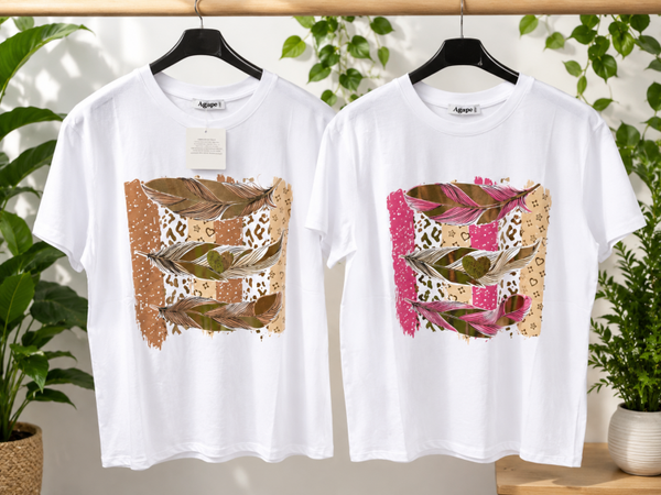 Katoenen T-Shirt klein veer