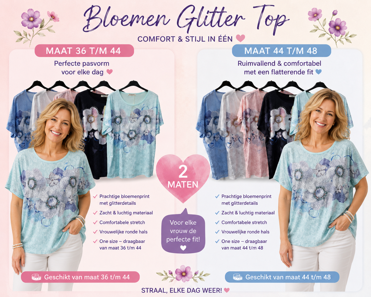 T-Shirt three flowers