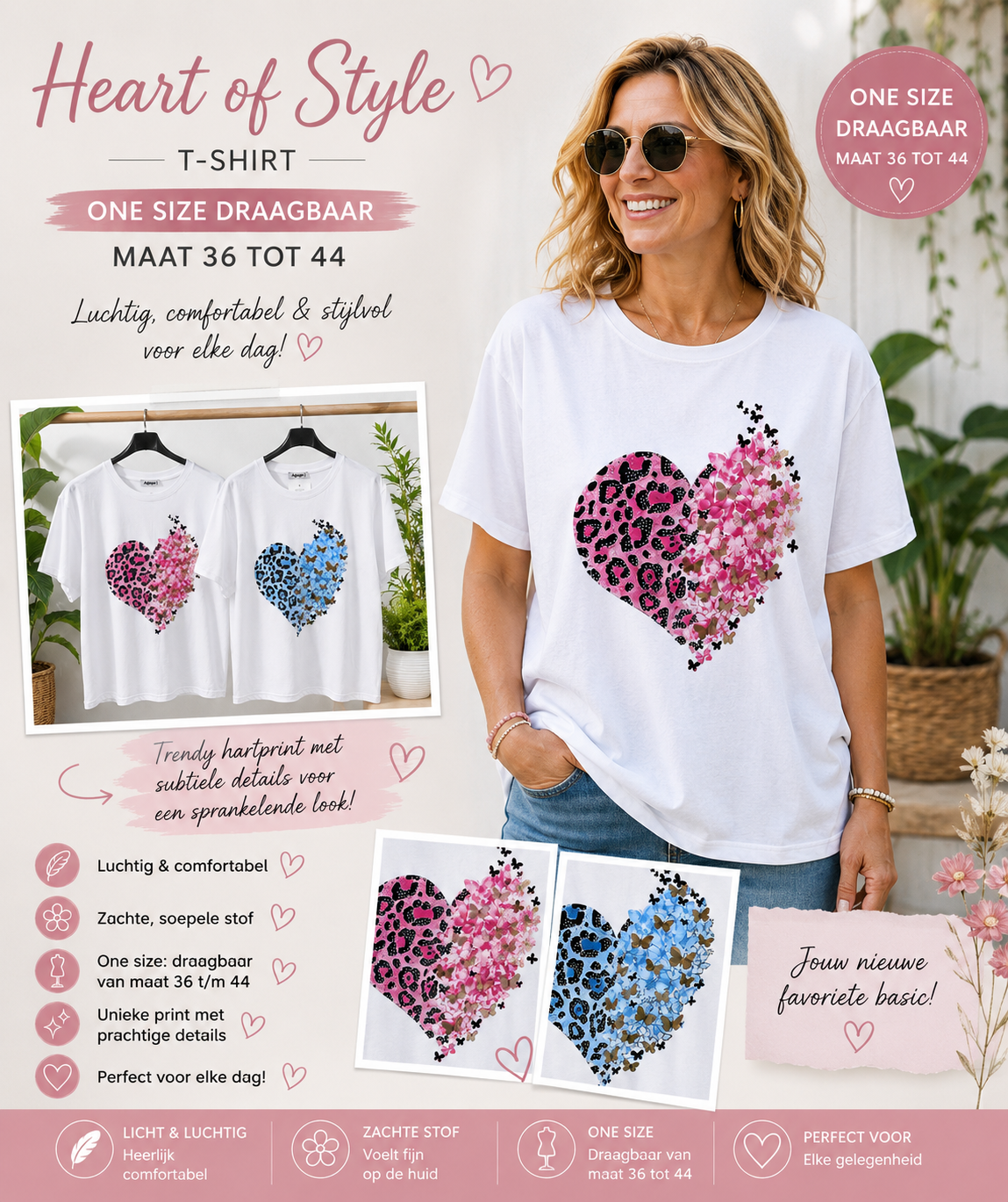 Katoenen T-Shirt klein hart
