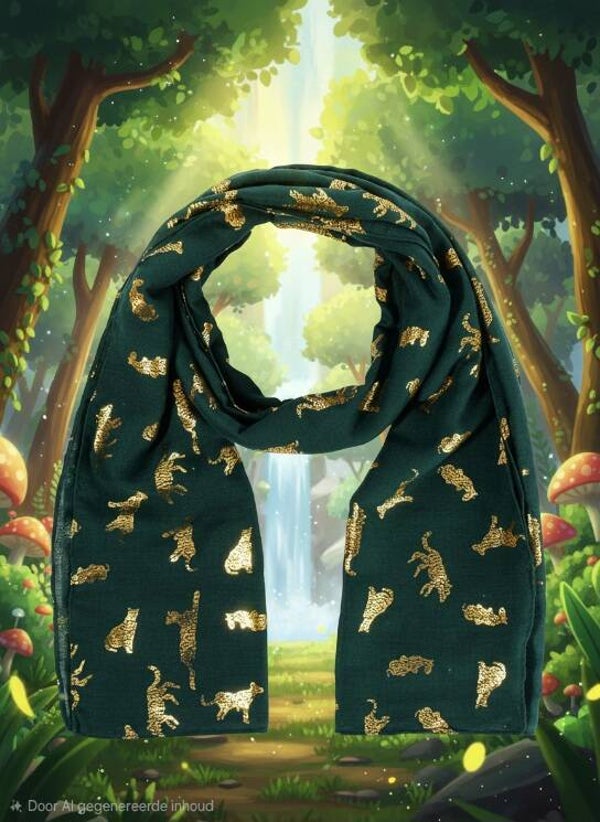 Zomer Sjaal Leopard Groen