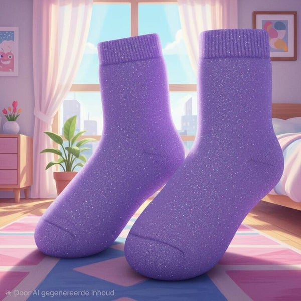 Sokken glitter lila
