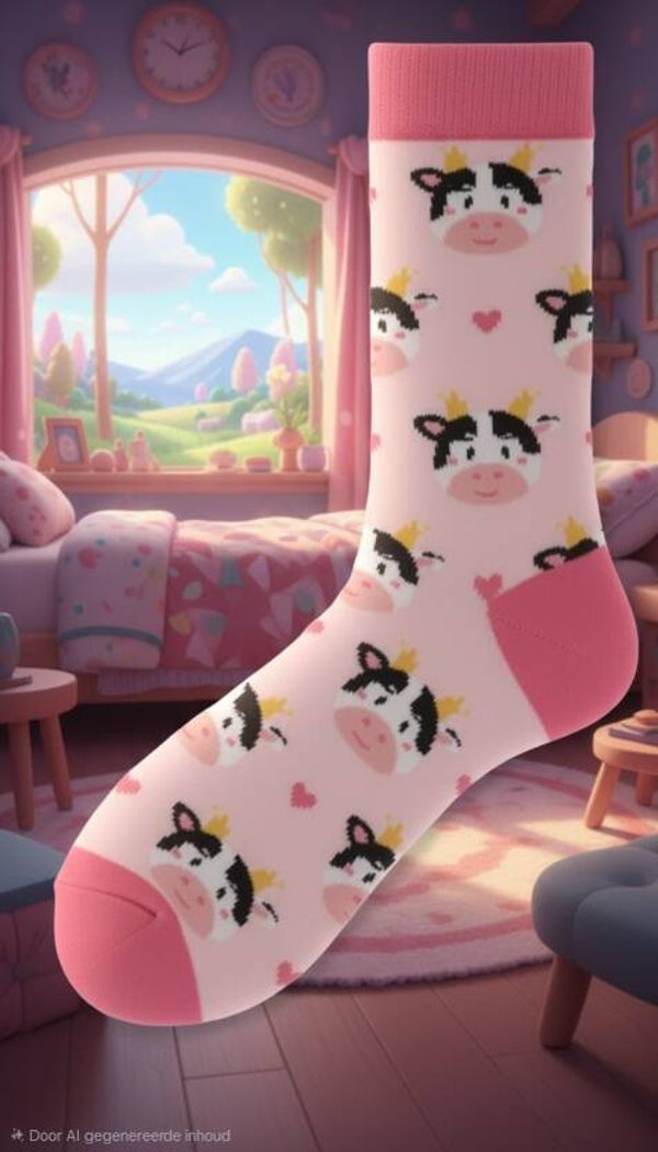 Sokken Roze koe
