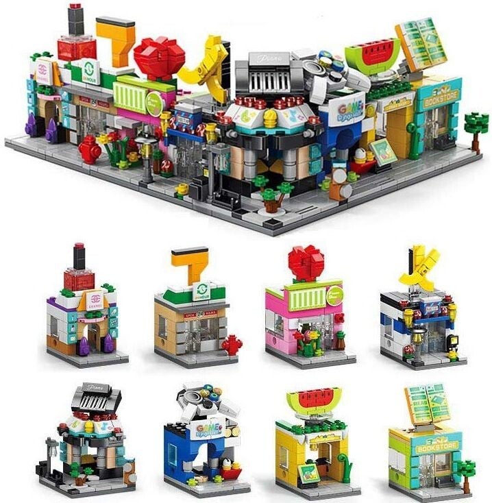 Bouwsteen set Crea Street 8 in 1