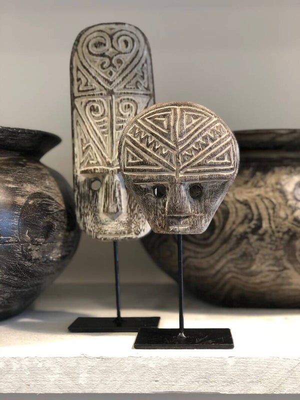 Set van 2 maskers : Lang smal + klein rond