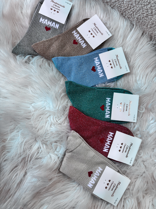 Chaussettes pailletée MAMAN