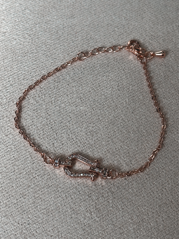 Bracelet rose gold à strass