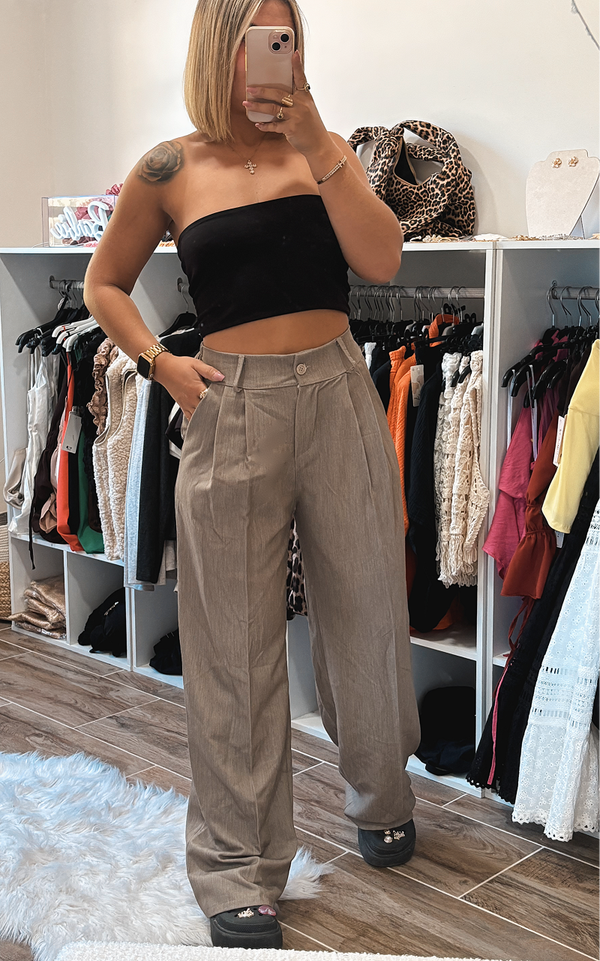 Pantalon de tailleur beige