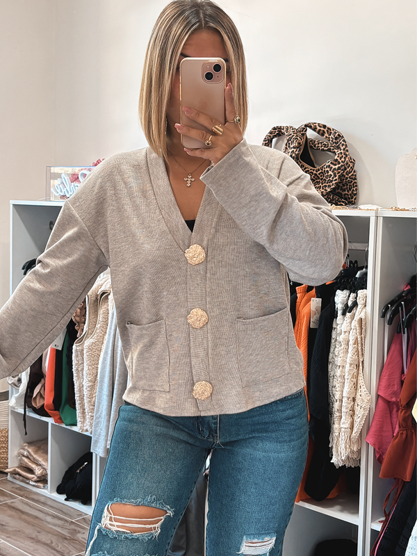 Top beige imitation gilet