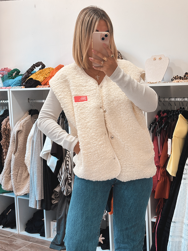 Gilet sans manches blanc