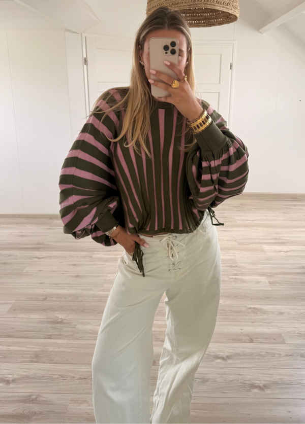 Sweater ⭑ green/pink stripes