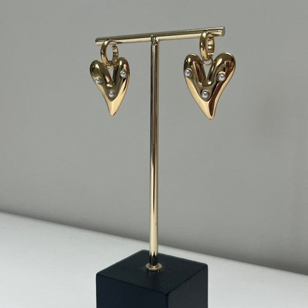Earrings ⭑ Pearls heart