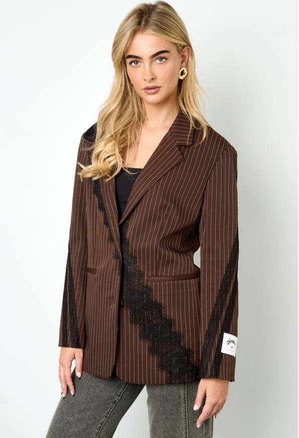 Blazer - lace brown