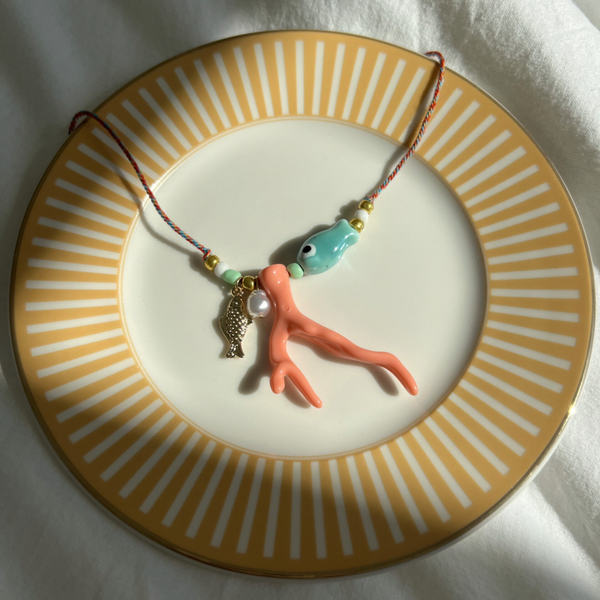 Necklace ❃ Blue fish