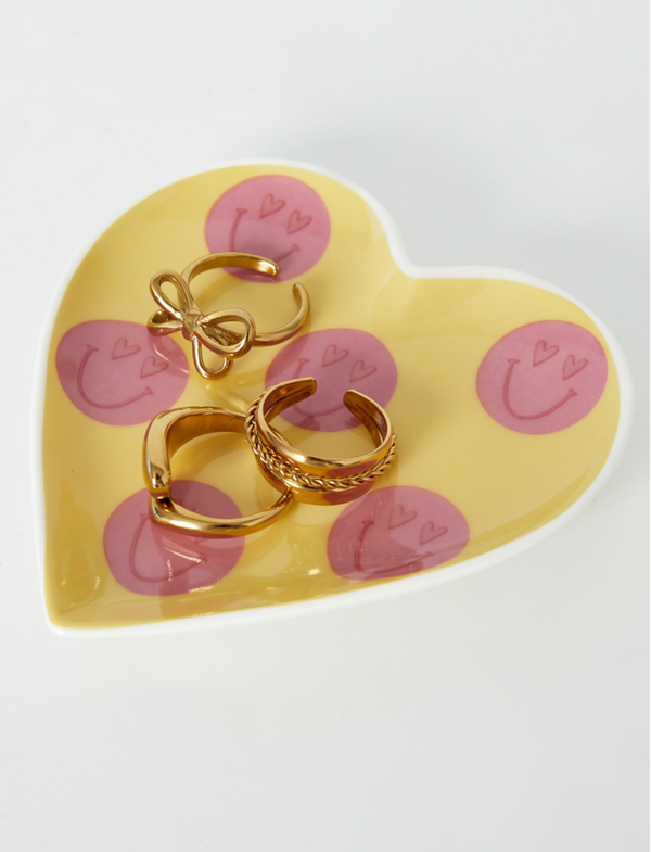 Plateau - jewelry pink smiley