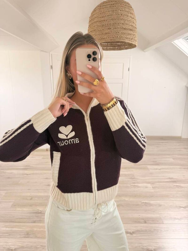 Cardigan ⭑ Amour Bordeaux/creme