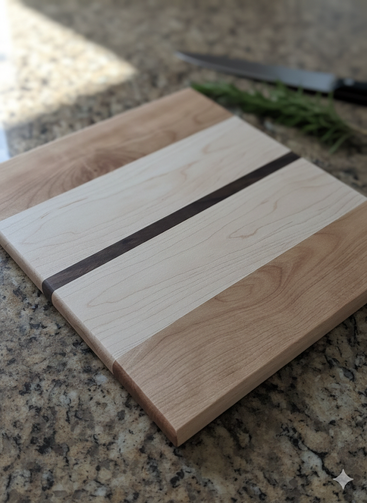 Maple, Cherry & Walnut Hardwood Cutting Board