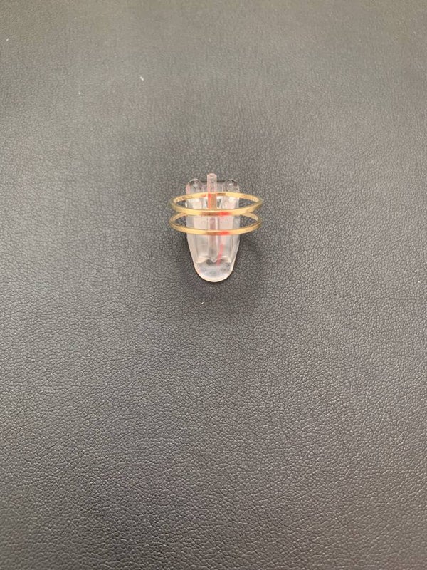 Gouden ring dubbel (vierkant)