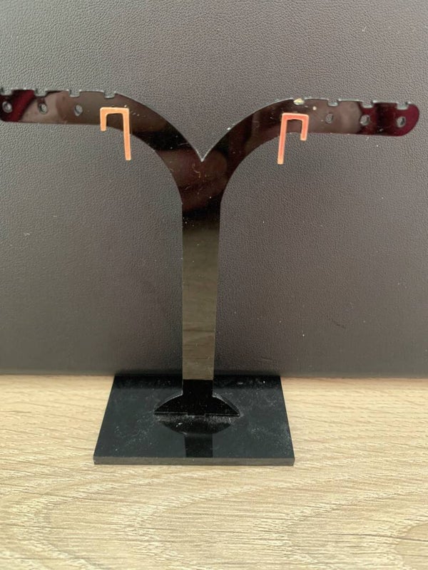 Gouden oorbellen (vierkant)