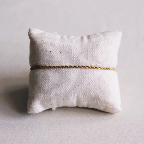Stalen "twisted" armband SMALL – goud