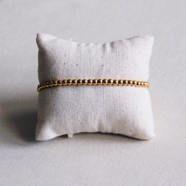 Stalen kralen armband - goud