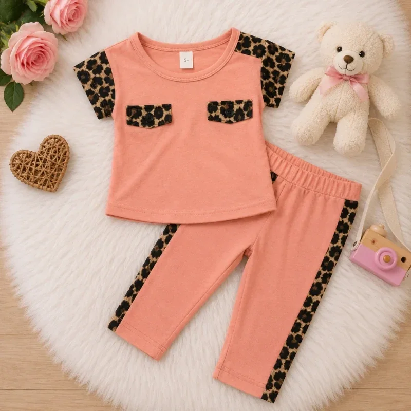joggingset roze/panter