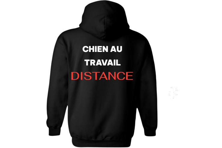 Coton ouaté: chien au travail, distance