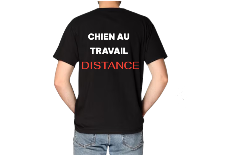 T-shirt chien au travail