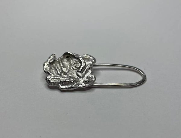 Broche zilver, voor opengewerkte materialen, bv wol