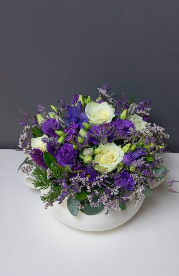 Witte - blu in pot