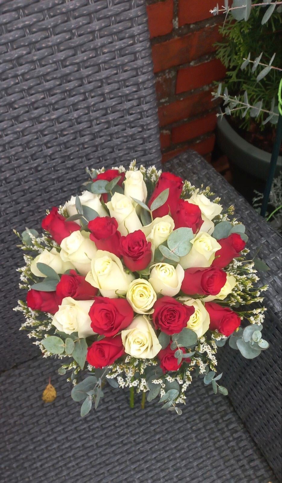 Bruidboeket Wit-Rood