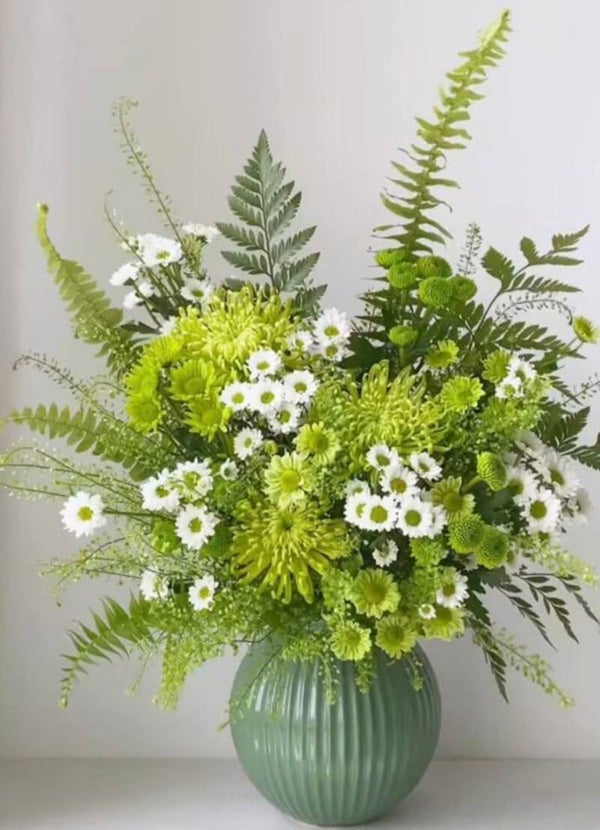 Bloemstuk Grin in pot.